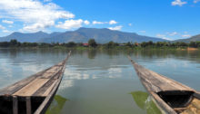 Mekongboote in Laos